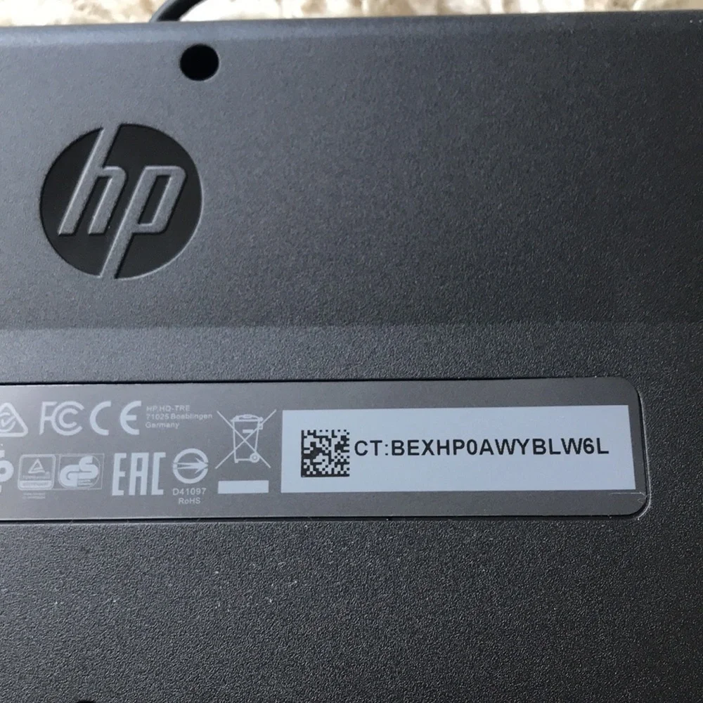 HP Black Wired Keyboard